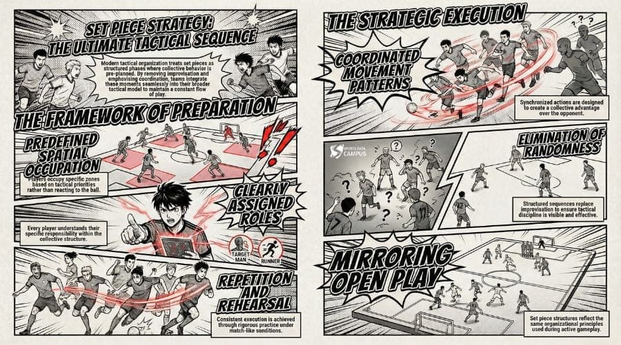 Set pieces in modern tactical organisation as structured tactical phases